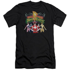 Mighty Morphin Power Rangers Rangers Unite Men's Ultra-Soft 30/1 Cotton Slim Short-Sleeve T-Shirt