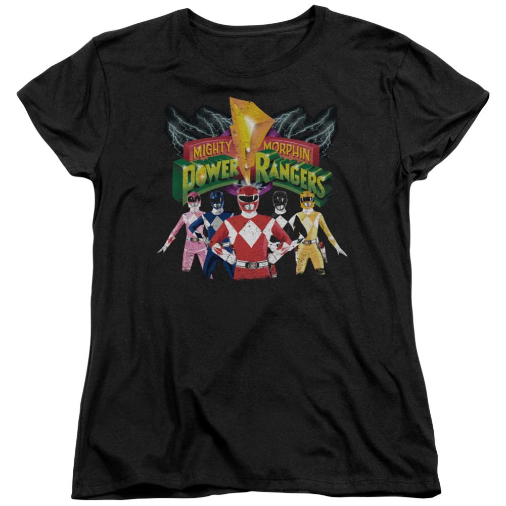 Mighty Morphin Power Rangers Rangers Unite Women's 18/1 Cotton Short-Sleeve T-Shirt
