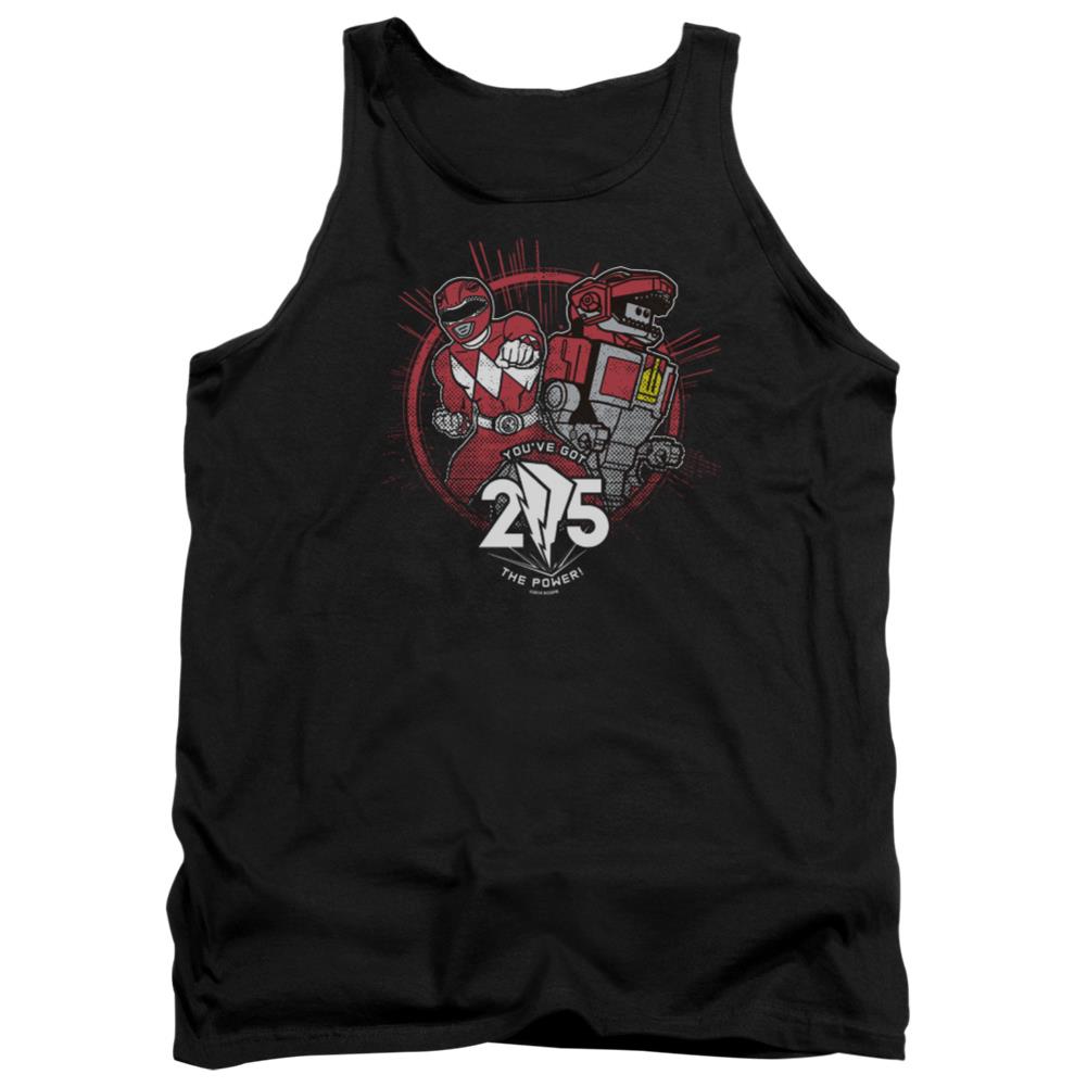 Mighty Morphin Power Rangers Red 25 Men's 18/1 Cotton Tank Top
