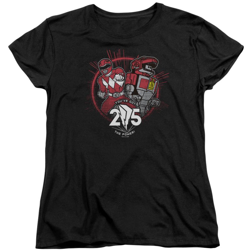 Mighty Morphin Power Rangers Red 25 Women's 18/1 Cotton Short-Sleeve T-Shirt