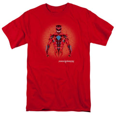 Mighty Morphin Power Rangers Red Power Ranger Graphic Men's 18/1 Cotton Short-Sleeve T-Shirt
