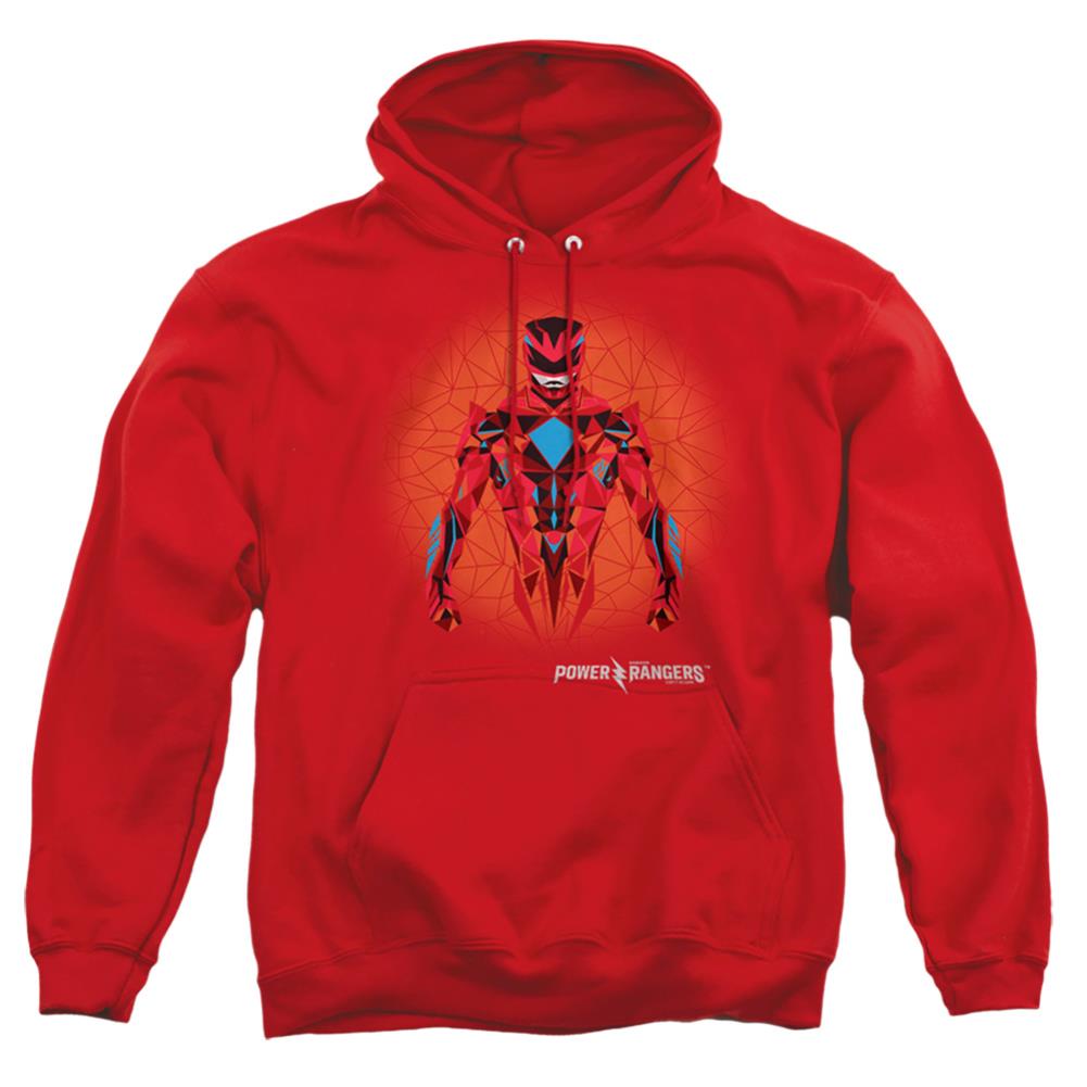 Mighty Morphin Power Rangers Red Power Ranger Graphic Men's Pull-Over 75 25 Poly Hoodie