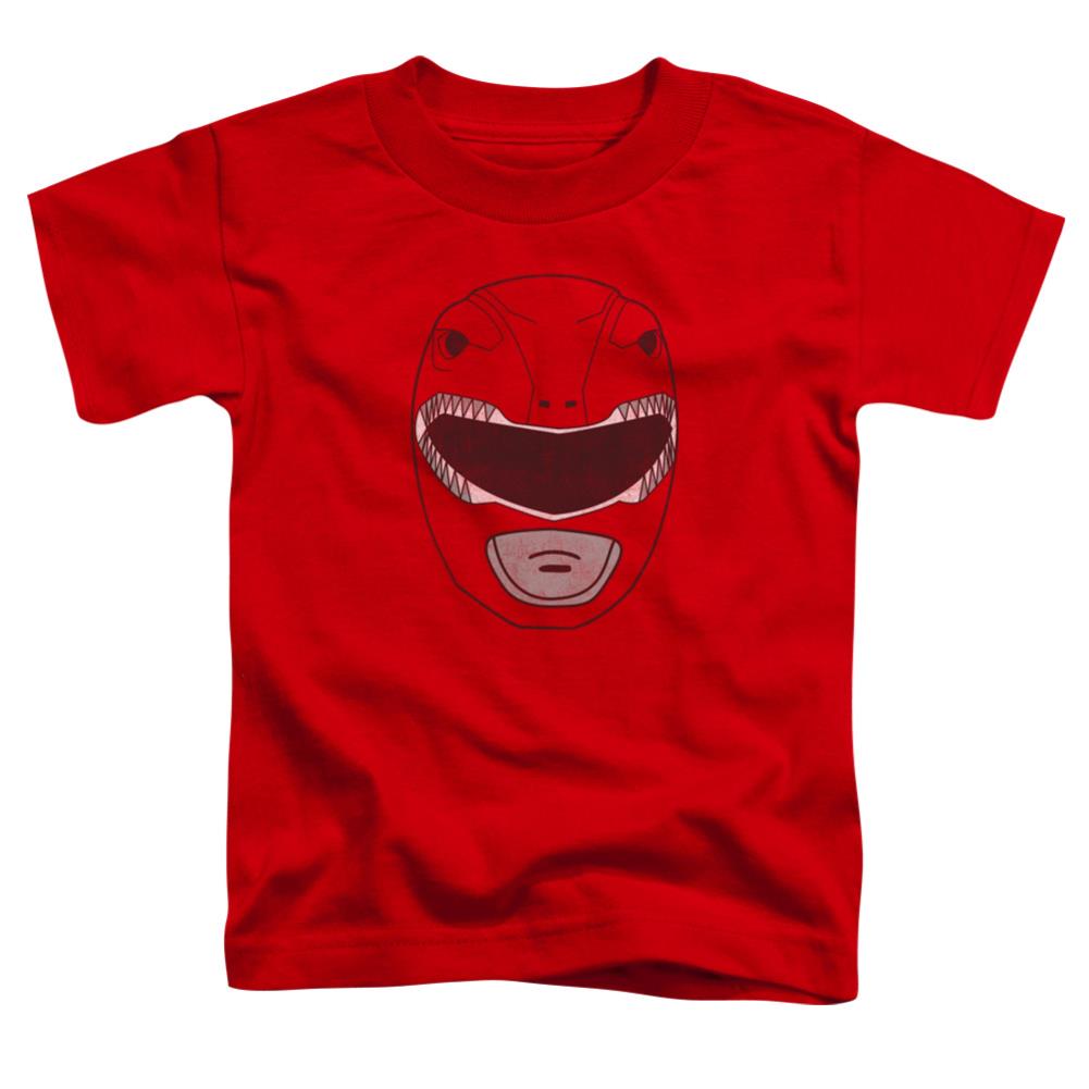 Mighty Morphin Power Rangers Red Ranger Mask Toddler 18/1 Cotton Short-Sleeve T-Shirt