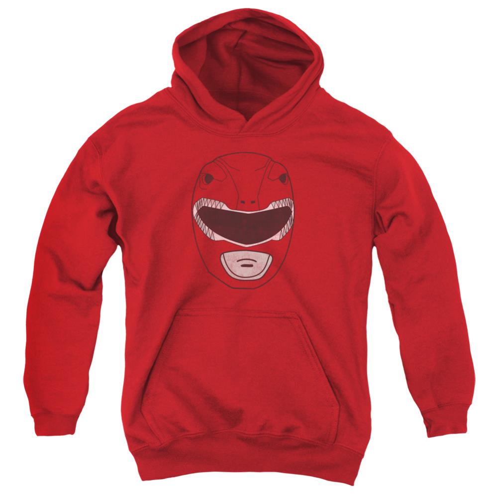 Mighty Morphin Power Rangers Red Ranger Mask Youth Cotton Poly Pull-Over Hoodie