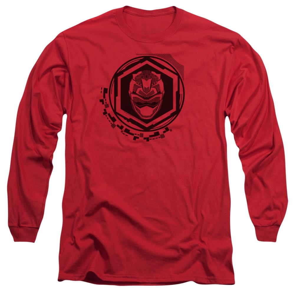Mighty Morphin Power Rangers Red Ranger Men's 18/1 Cotton Long-Sleeve T-Shirt