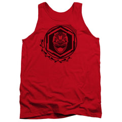 Mighty Morphin Power Rangers Red Ranger Men's 18/1 Cotton Tank Top