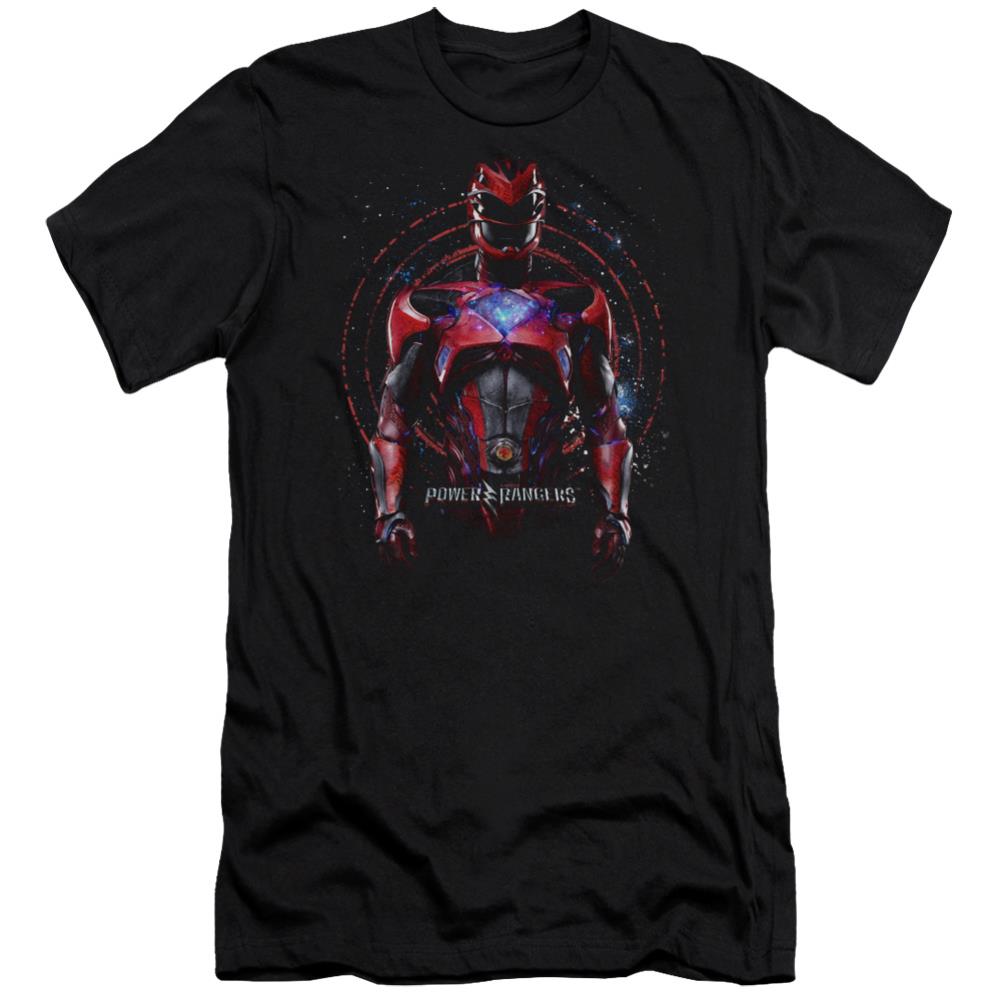 Mighty Morphin Power Rangers Red Ranger Men's Ultra-Soft 30/1 Cotton Slim Short-Sleeve T-Shirt