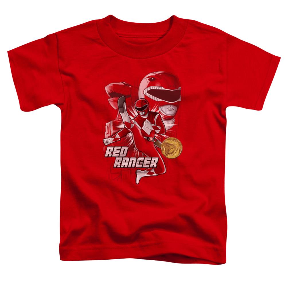 Mighty Morphin Power Rangers Red Ranger Toddler 18/1 Cotton Short-Sleeve T-Shirt