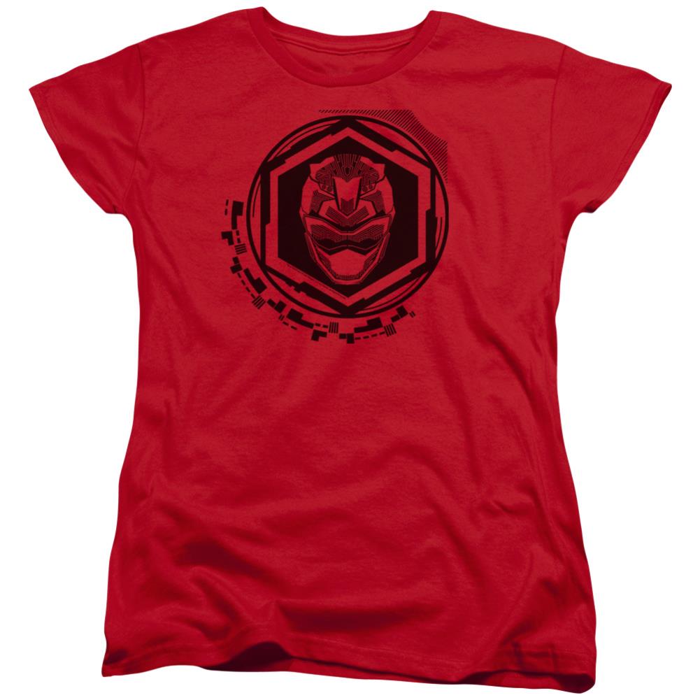 Mighty Morphin Power Rangers Red Ranger Women's 18/1 Cotton Short-Sleeve T-Shirt