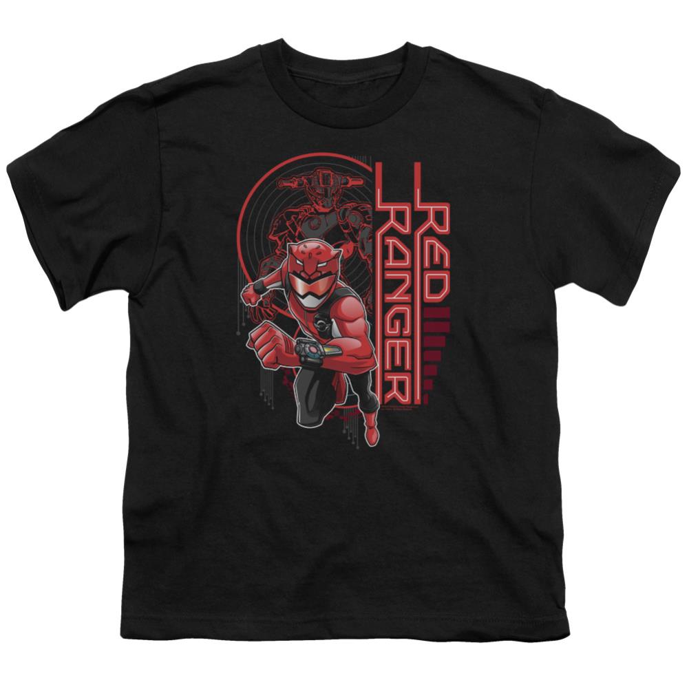 Mighty Morphin Power Rangers Red Ranger Youth 18/1 100% Cotton Short-Sleeve T-Shirt