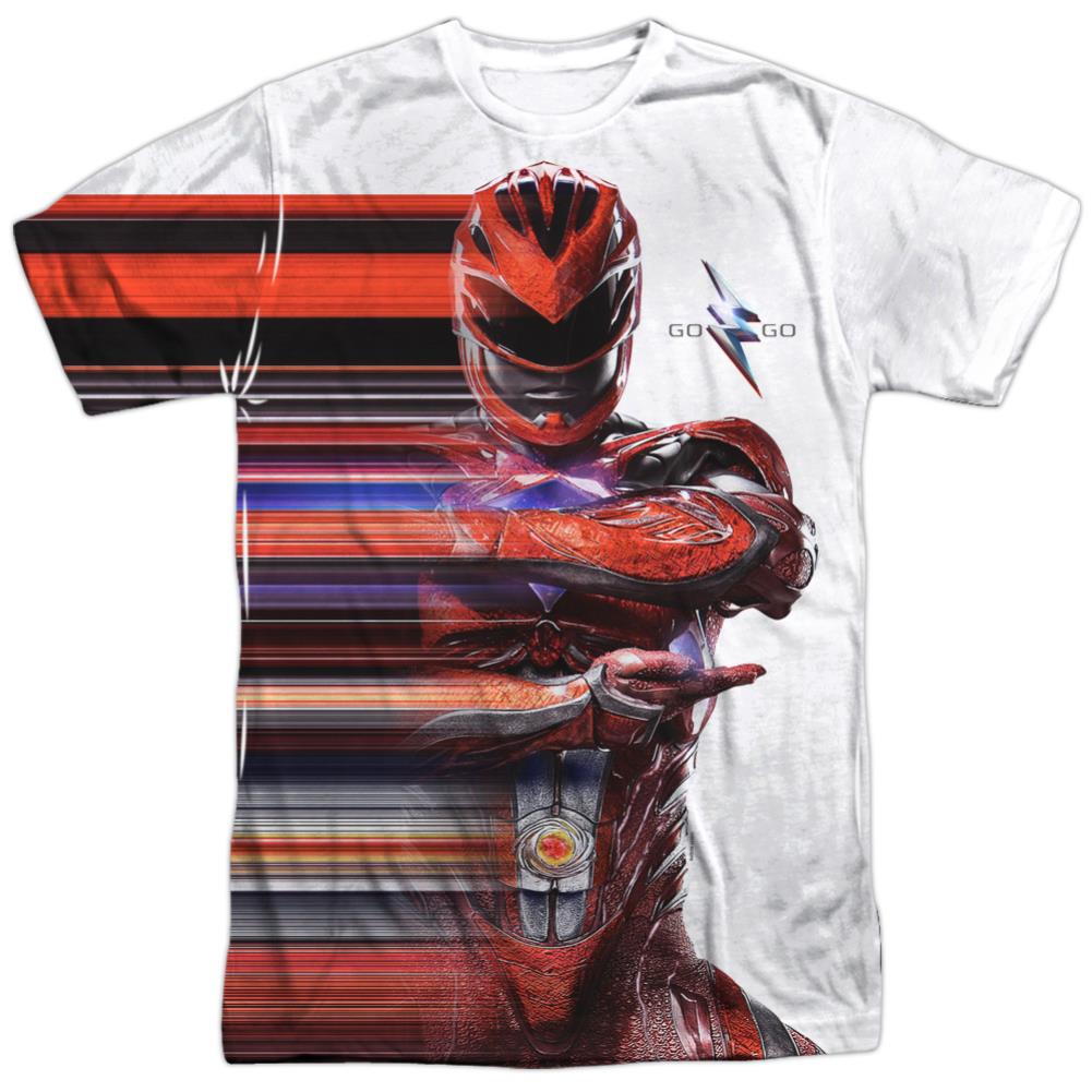 Mighty Morphin Power Rangers Red Streak Men's Regular Fit Polyester Short-Sleeve T-Shirt