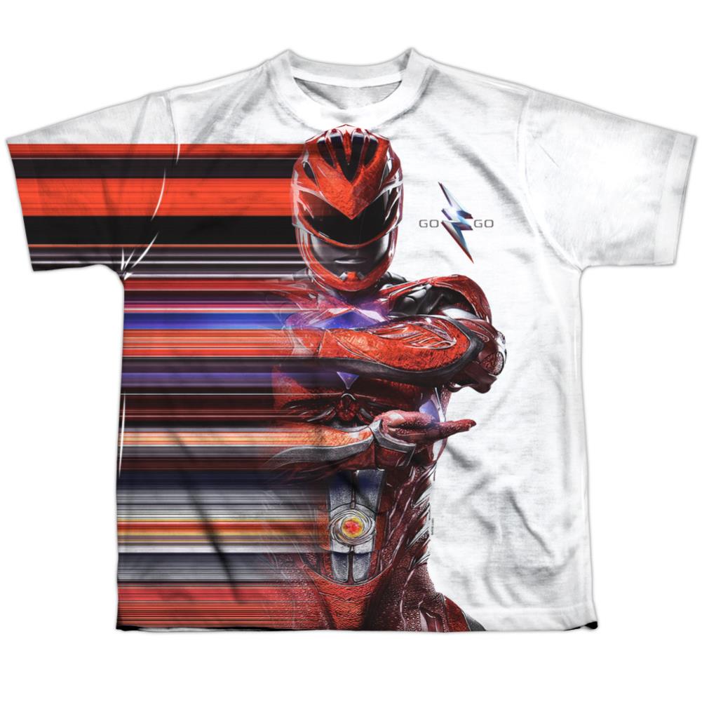 Mighty Morphin Power Rangers Red Streak Youth Regular Fit Poly Short-Sleeve T-Shirt