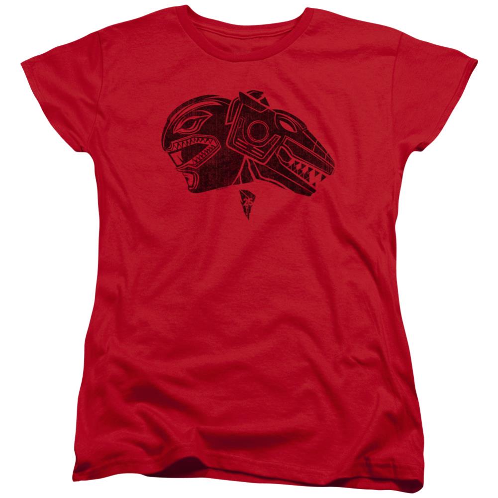 Mighty Morphin Power Rangers Red Women's 18/1 Cotton Short-Sleeve T-Shirt