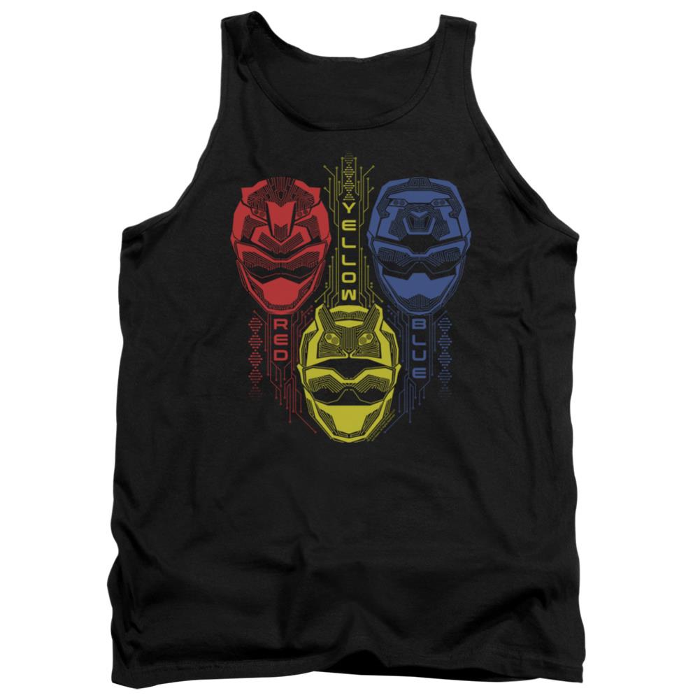 Mighty Morphin Power Rangers Red Yellow Blue Men's 18/1 Cotton Tank Top