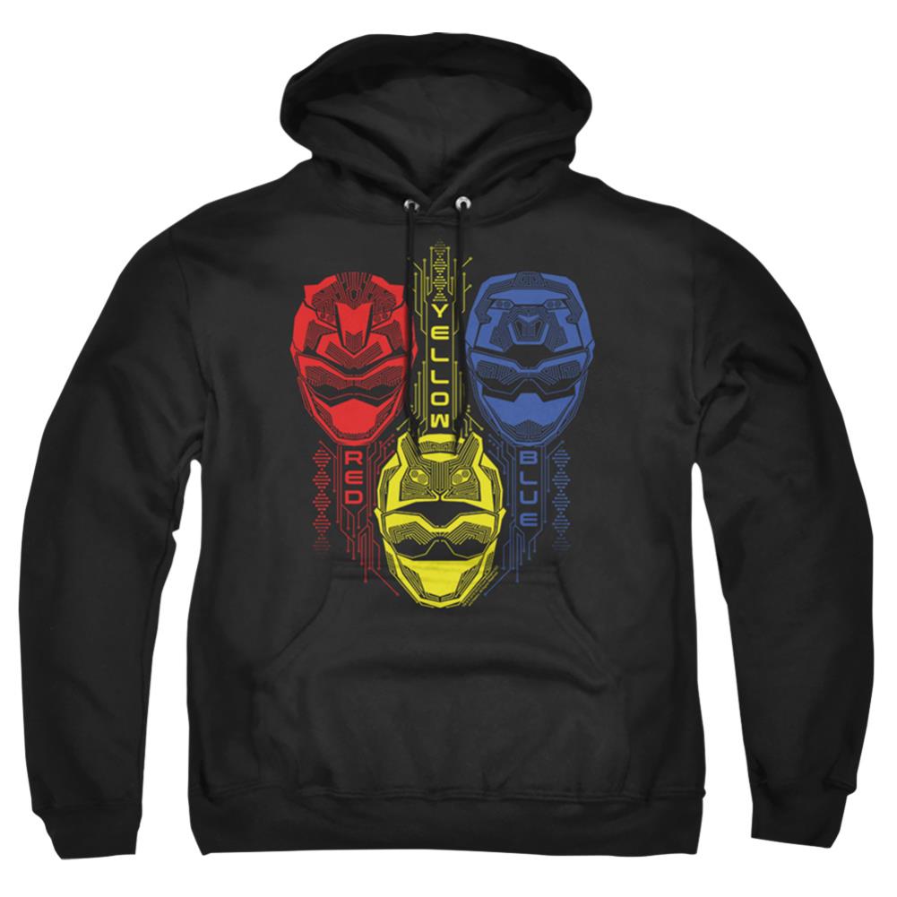 Mighty Morphin Power Rangers Red Yellow Blue Men's Pull-Over 75 25 Poly Hoodie