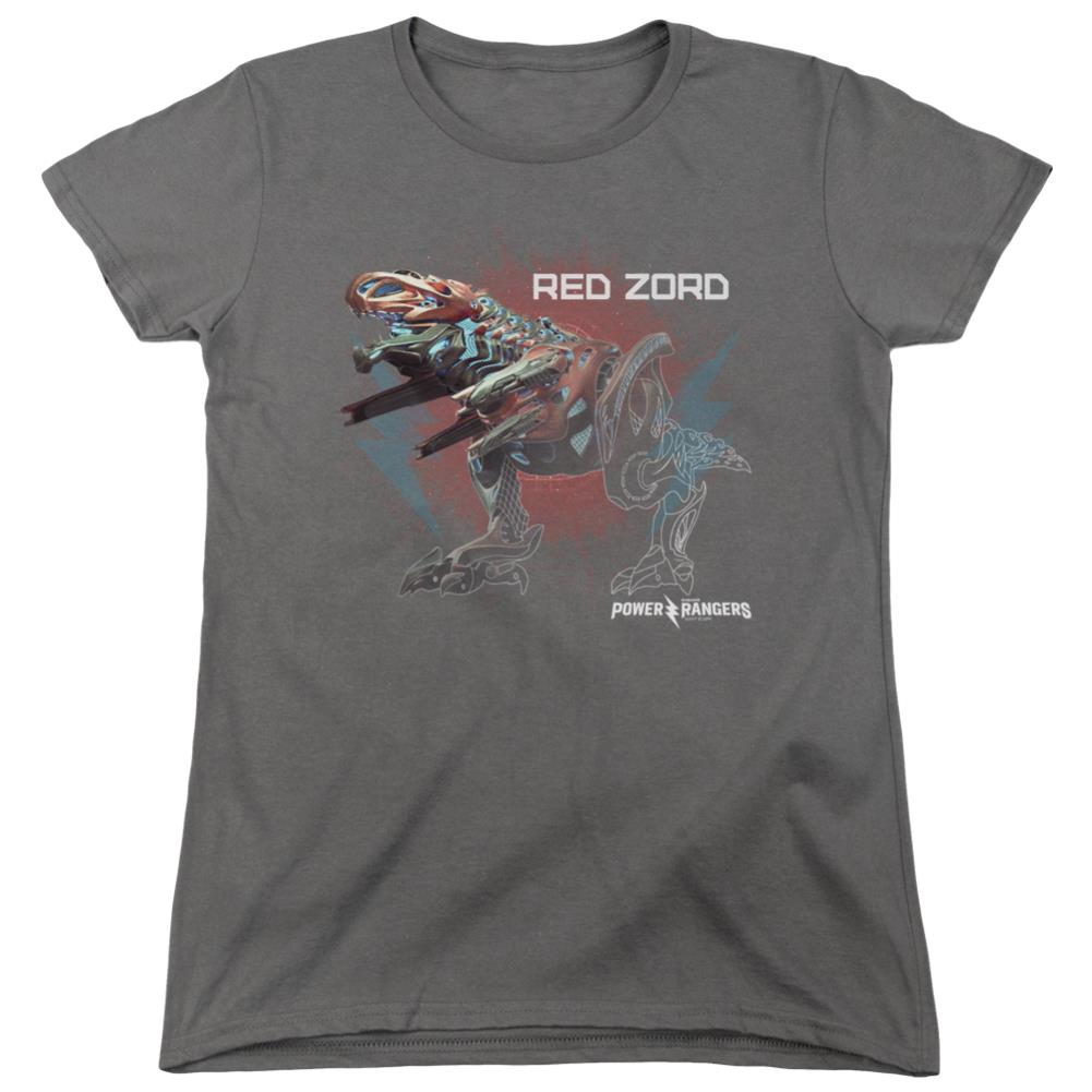 Mighty Morphin Power Rangers Red Zord Women's 18/1 Cotton Short-Sleeve T-Shirt