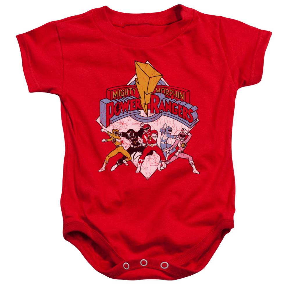 Mighty Morphin Power Rangers Retro Rangers Infant's Cotton SS Snapsuit