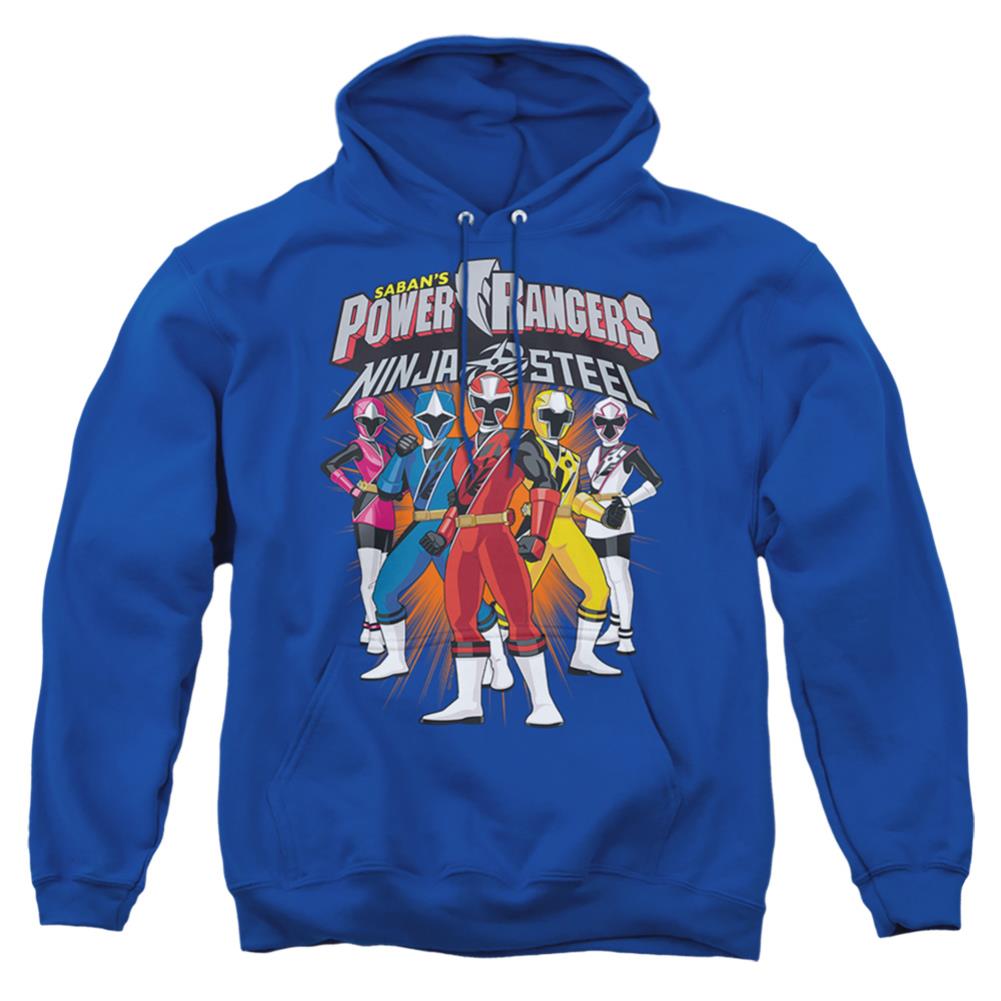 Mighty Morphin Power Rangers Team Lineup Men's Pull-Over 75 25 Poly Hoodie
