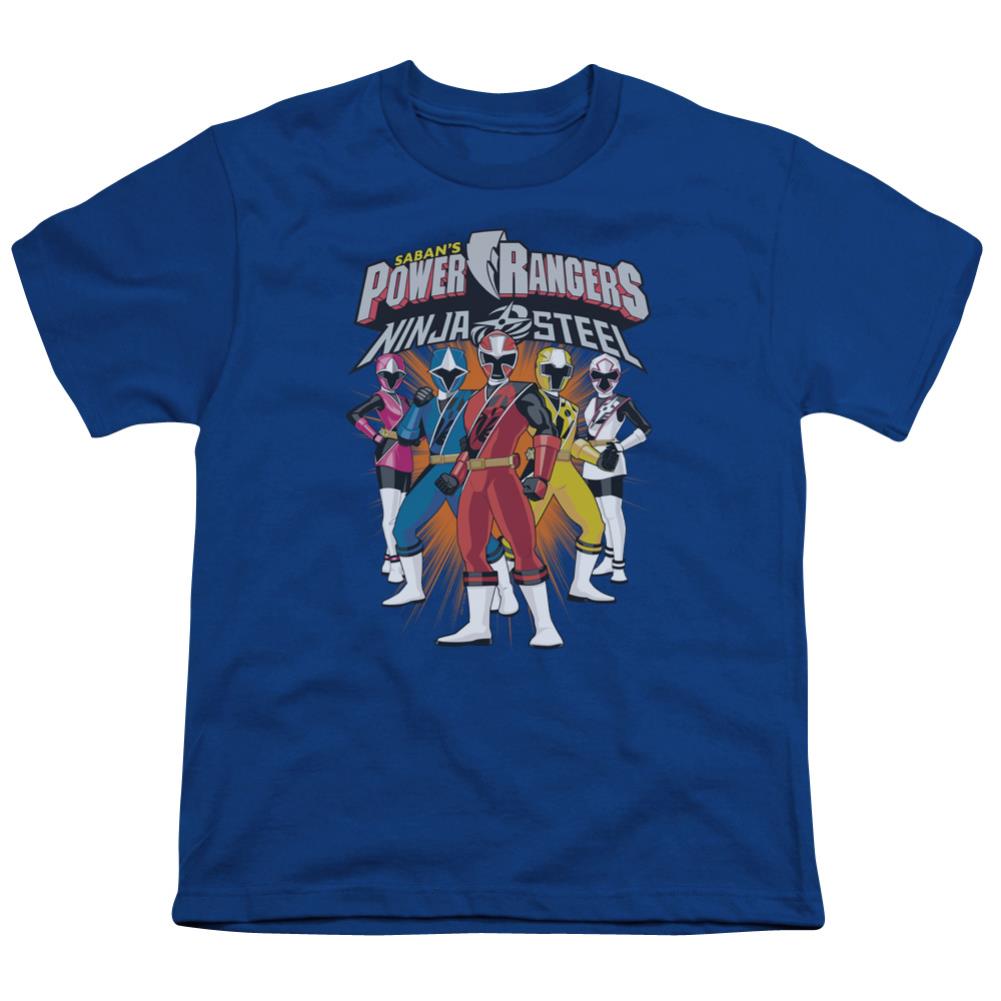 Mighty Morphin Power Rangers Team Lineup Youth 18/1 100% Cotton Short-Sleeve T-Shirt