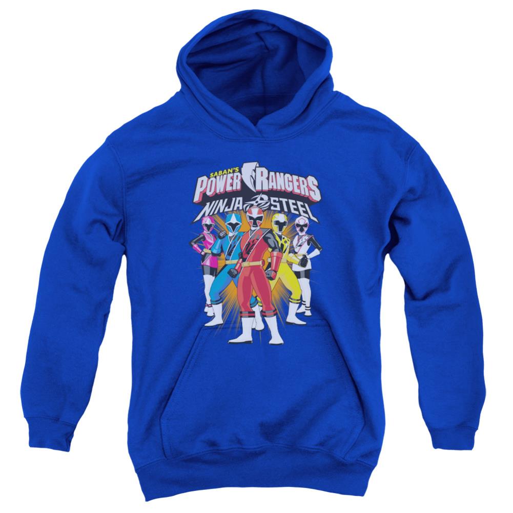 Mighty Morphin Power Rangers Team Lineup Youth Cotton Poly Pull-Over Hoodie