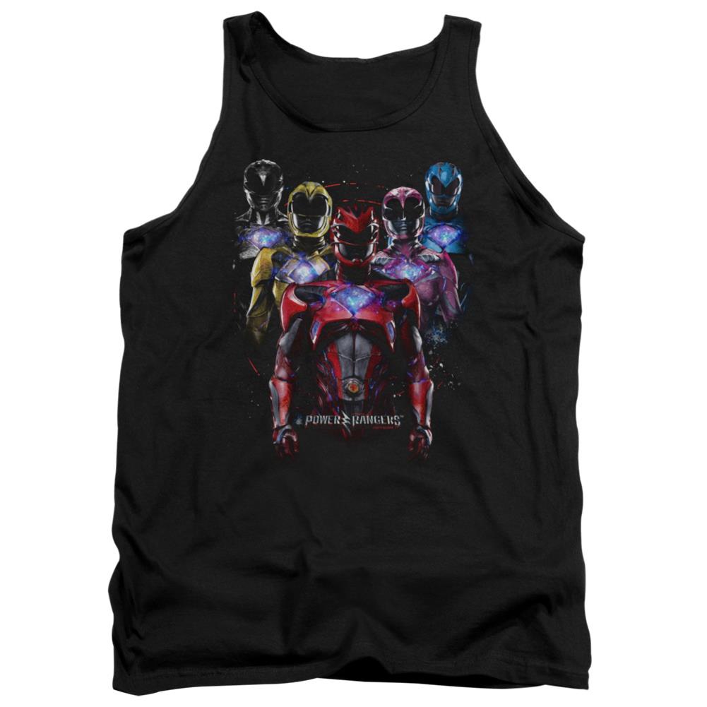 Mighty Morphin Power Rangers Team Of Rangers Men's 18/1 Cotton Tank Top