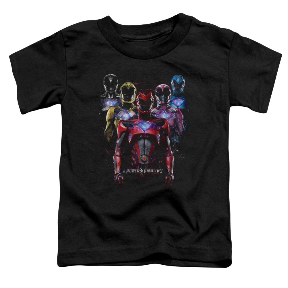 Mighty Morphin Power Rangers Team Of Rangers Toddler 18/1 Cotton Short-Sleeve T-Shirt