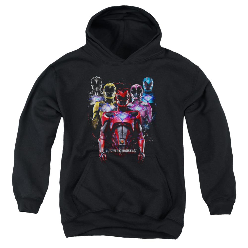 Mighty Morphin Power Rangers Team Of Rangers Youth Cotton Poly Pull-Over Hoodie