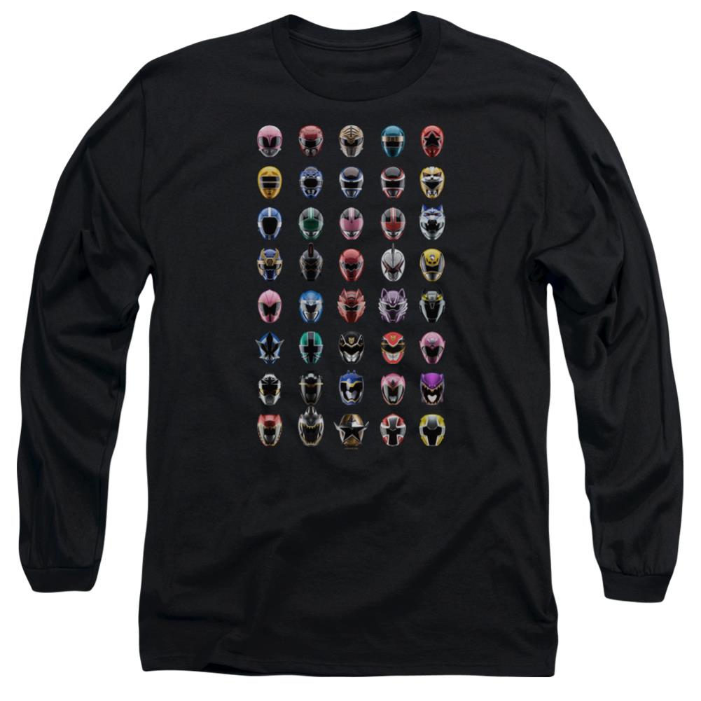 Mighty Morphin Power Rangers Visual Timeline Men's 18/1 Cotton Long-Sleeve T-Shirt