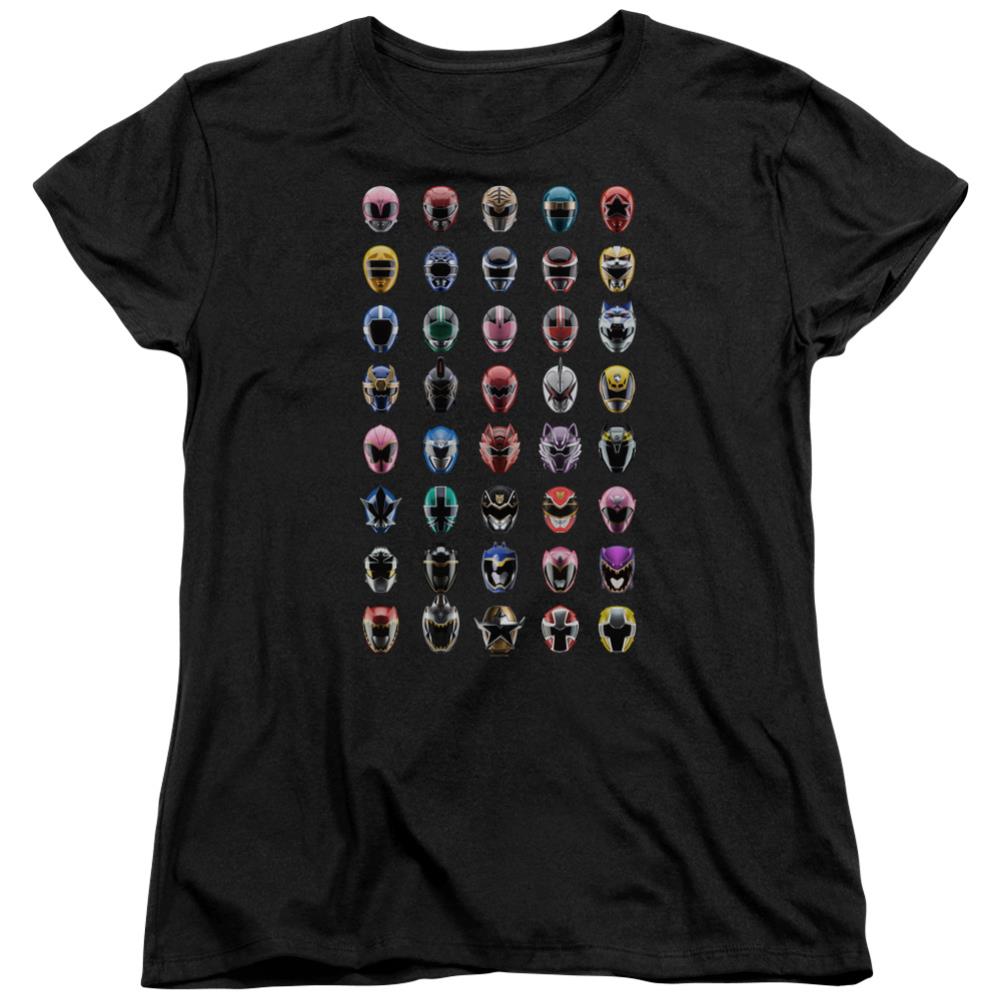 Mighty Morphin Power Rangers Visual Timeline Women's 18/1 Cotton Short-Sleeve T-Shirt