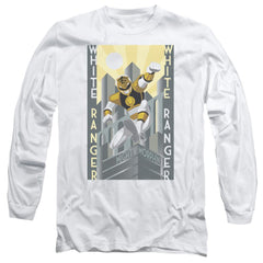 Mighty Morphin Power Rangers White Ranger Deco Men's 18/1 Cotton Long-Sleeve T-Shirt
