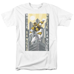 Mighty Morphin Power Rangers White Ranger Duo Men's 18/1 Cotton Short-Sleeve T-Shirt
