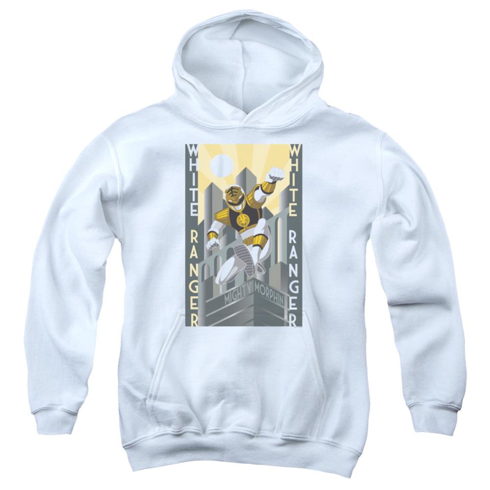 Mighty Morphin Power Rangers White Ranger Duo Youth Cotton Poly Pull-Over Hoodie