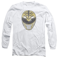 Mighty Morphin Power Rangers White Ranger Mask Men's 18/1 Cotton Long-Sleeve T-Shirt