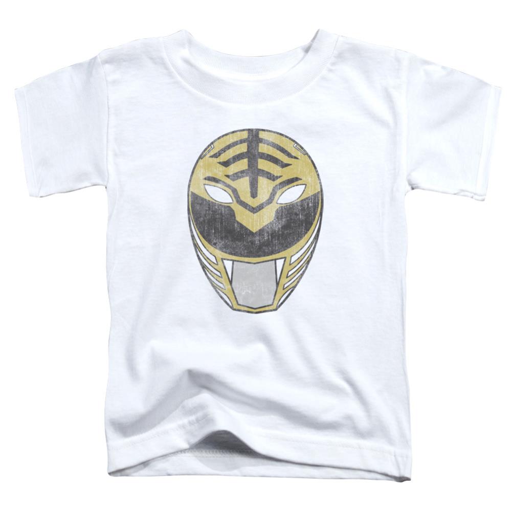 Mighty Morphin Power Rangers White Ranger Mask Toddler 18/1 Cotton Short-Sleeve T-Shirt