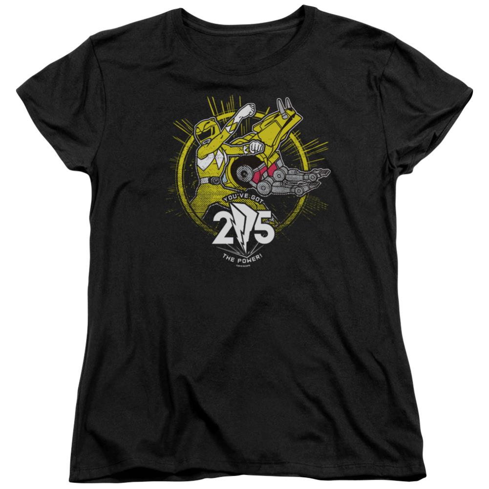 Mighty Morphin Power Rangers Yellow 25 Women's 18/1 Cotton Short-Sleeve T-Shirt