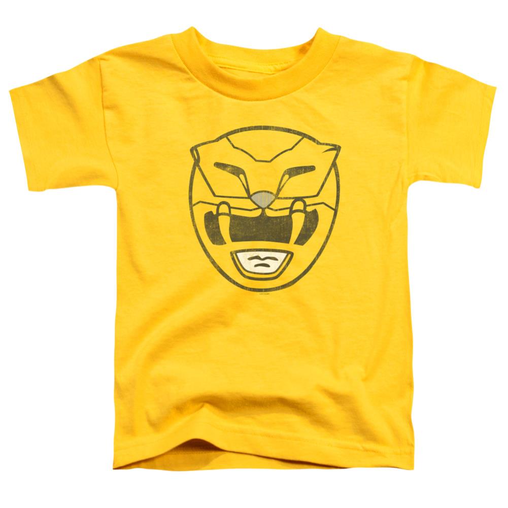 Mighty Morphin Power Rangers Yellow Ranger Mask Toddler 18/1 Cotton Short-Sleeve T-Shirt