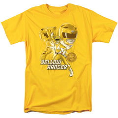 Mighty Morphin Power Rangers Yellow Ranger Men's 18/1 Cotton Short-Sleeve T-Shirt