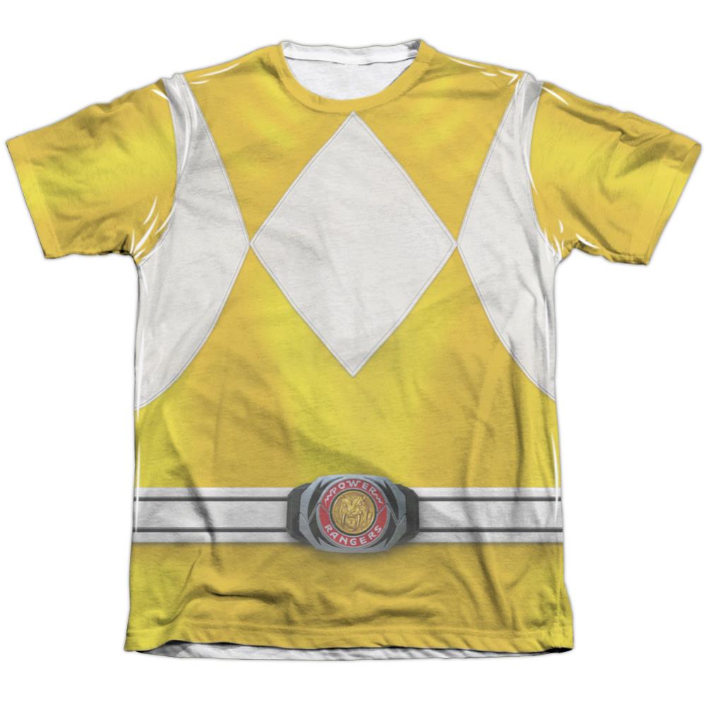 Mighty Morphin Power Rangers Yellow Ranger Men's Regular Fit Poly Cotton Short-Sleeve T-Shirt