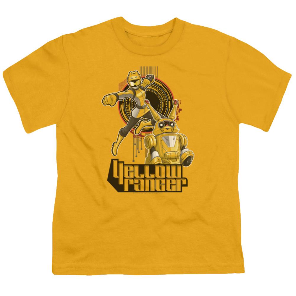 Mighty Morphin Power Rangers Yellow Ranger Youth 18/1 100% Cotton Short-Sleeve T-Shirt