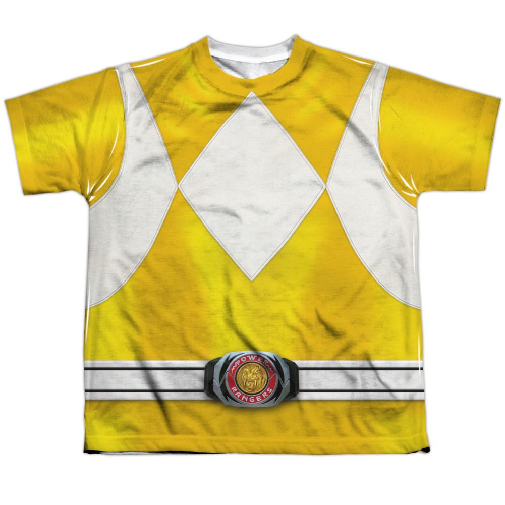 Mighty Morphin Power Rangers Yellow Ranger Youth Regular Fit Poly Short-Sleeve T-Shirt