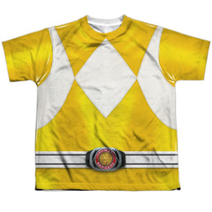Mighty Morphin Power Rangers Yellow Ranger Youth Regular Fit Poly Short-Sleeve T-Shirt