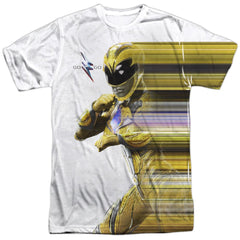 Mighty Morphin Power Rangers Yellow Streak Men's Regular Fit Polyester Short-Sleeve T-Shirt