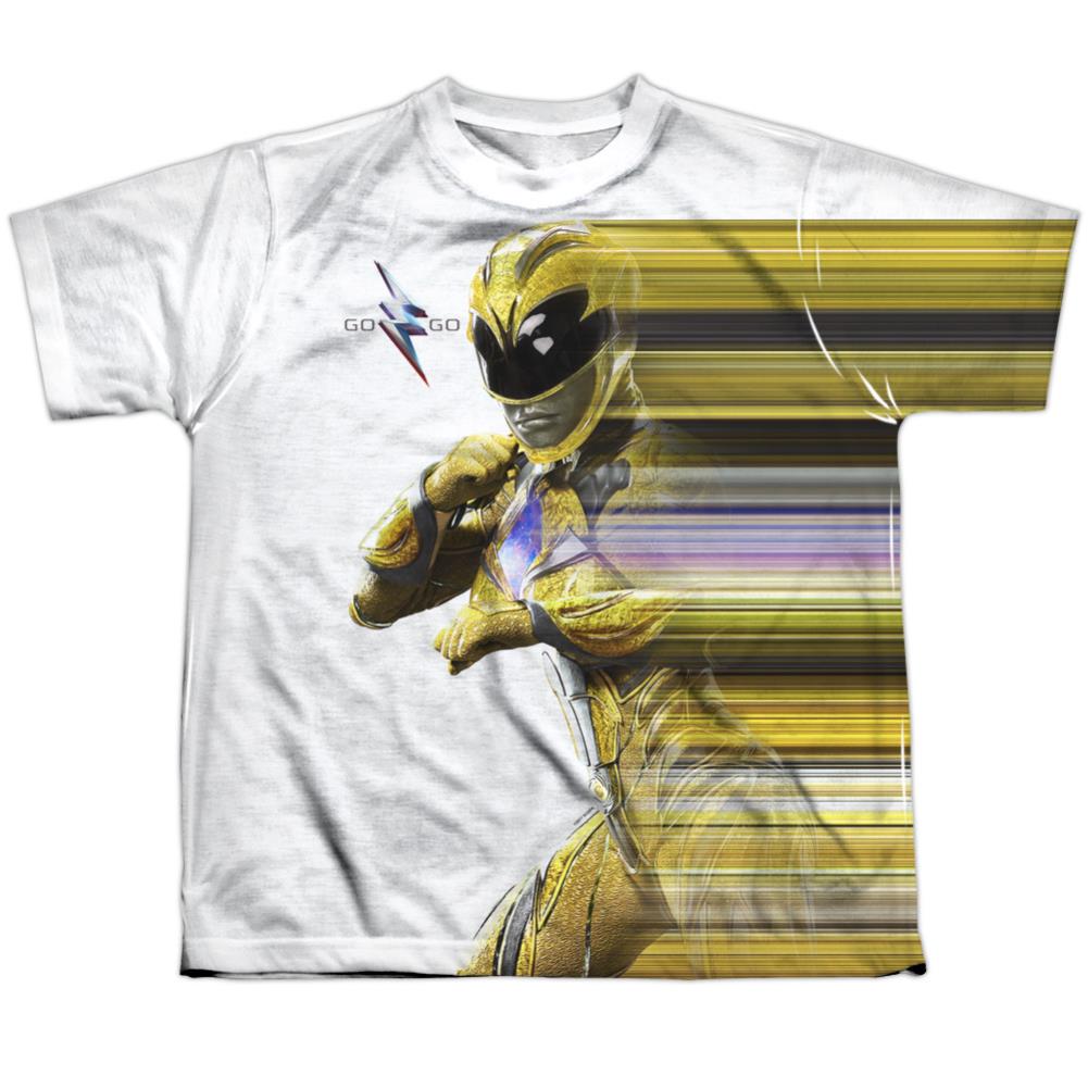 Mighty Morphin Power Rangers Yellow Streak Youth Regular Fit Poly Short-Sleeve T-Shirt