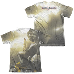 Mighty Morphin Power Rangers Yellow Zord Poster (Front/Back Print) Men's Regular Fit Poly Cotton Short-Sleeve T-Shirt