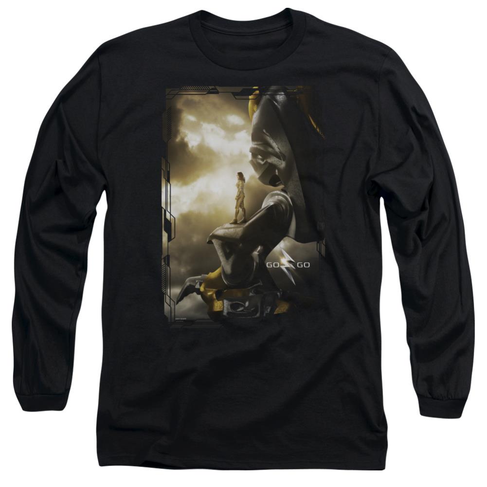 Mighty Morphin Power Rangers Yellow Zord Poster Men's 18/1 Cotton Long-Sleeve T-Shirt