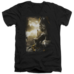 Mighty Morphin Power Rangers Yellow Zord Poster Men's 30/1 Cotton Slim V-Neck T-Shirt