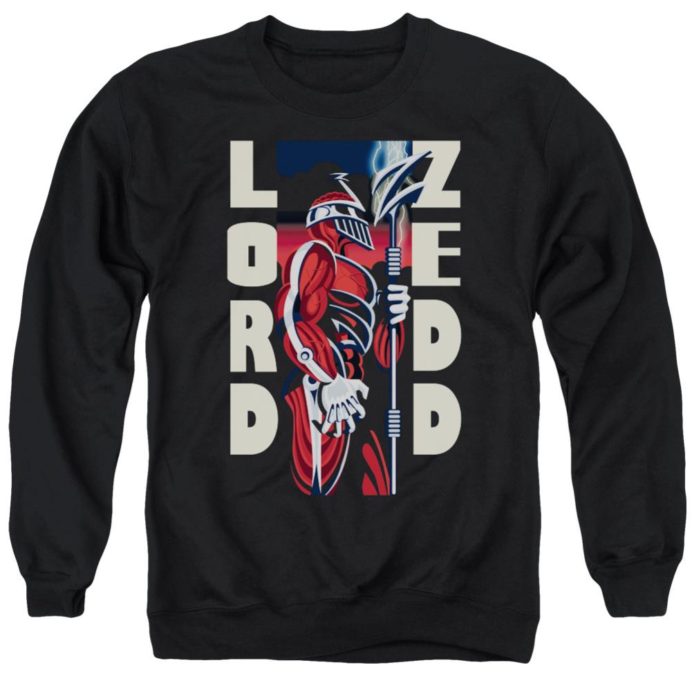 Mighty Morphin Power Rangers Zedd Deco Men's Crewneck 50 50 Poly Long-Sleeve T-Shirt