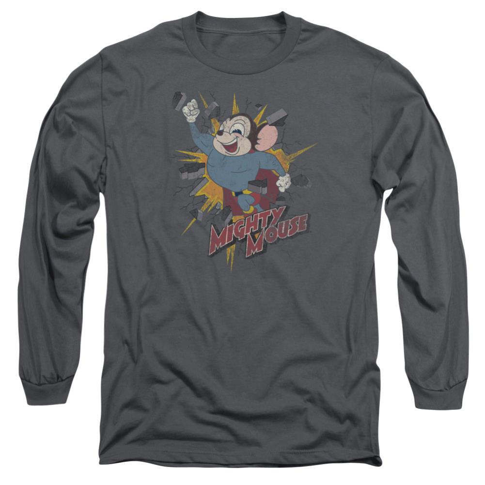 Mighty Mouse Break Through Men's 18/1 Cotton Long-Sleeve T-Shirt