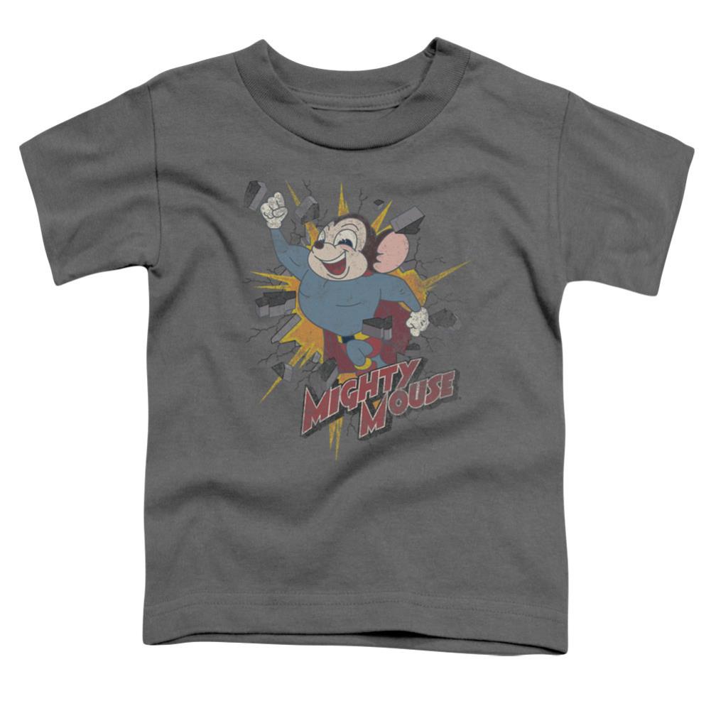 Mighty Mouse Break Through Toddler 18/1 Cotton Short-Sleeve T-Shirt
