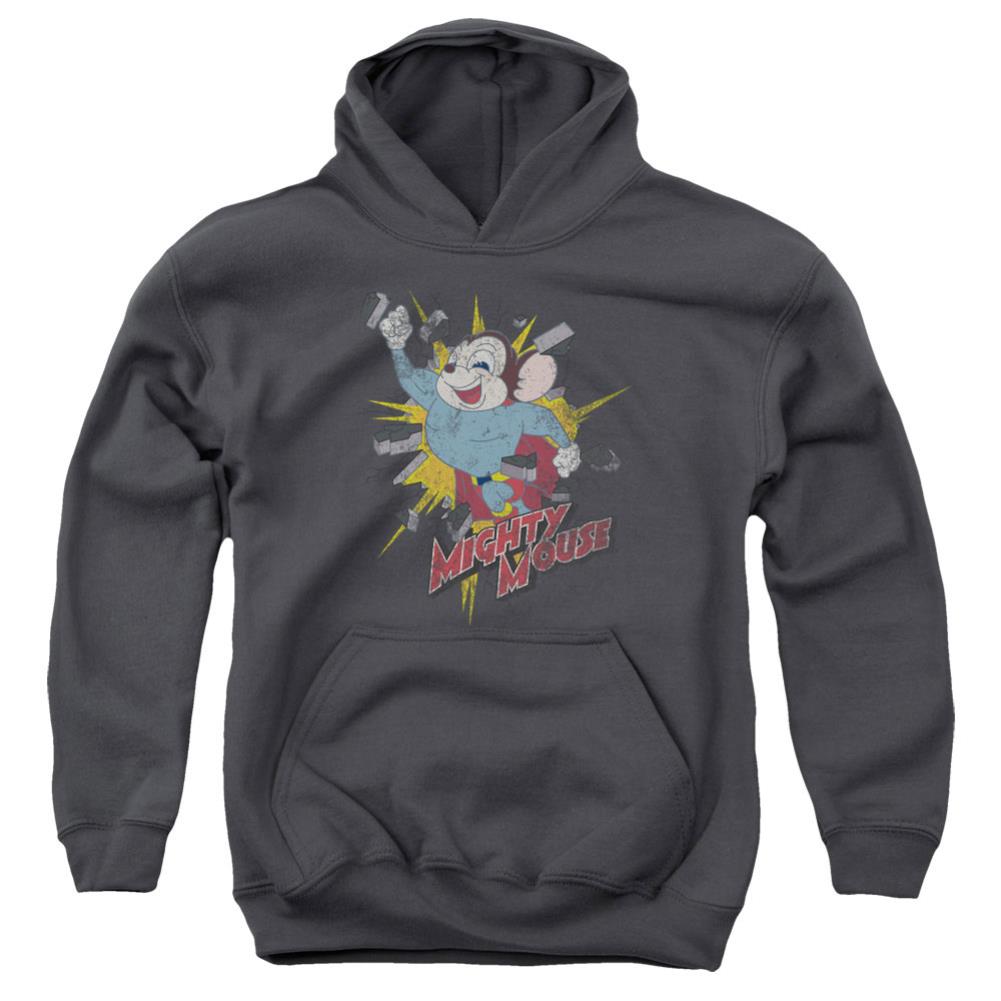 Mighty Mouse Break Through Youth Cotton Poly Pull-Over Hoodie